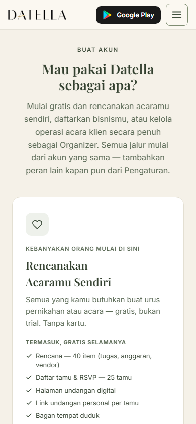 Pilih peran kamu