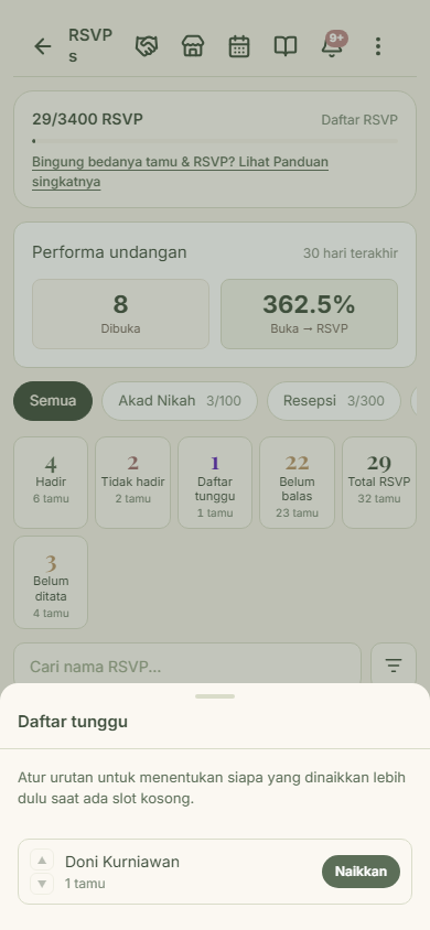 Atur urutan dari "Menu lainnya"