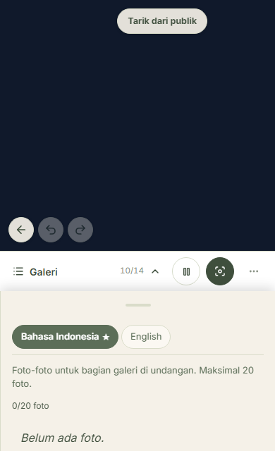 Buka panel galeri di tab Konten