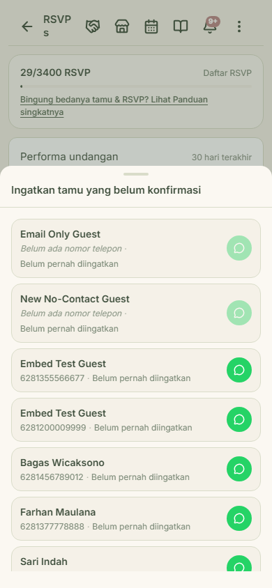 Buka "Ingatkan yang belum"